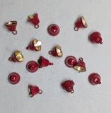 Description: Red Bell Shaped Button. (Does not ring)
Material: Metal
Type: Shank
Size: 1/2in (13mm)
Note - Final Sale Bells have paint imperfections and are sold as-is.