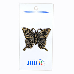 Two inch gold butterfly button