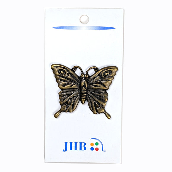 Two inch gold butterfly button