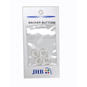 Clear Button Set; Includes 4 buttons; Polyester button; 2 Holed Button; 1/2 inch Button (13mm)