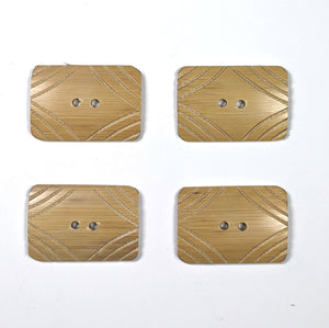 Small Wood Rectangle Button