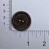 1 3/16 inch Brown Coconut Button