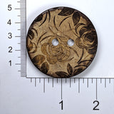 Large Floral Coconut Button
